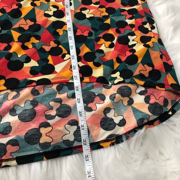 Lularoe Irma Tunic Disney Minnie Mouse Geometric Size S Short Sleeve Multi Color - Picture 8 of 8